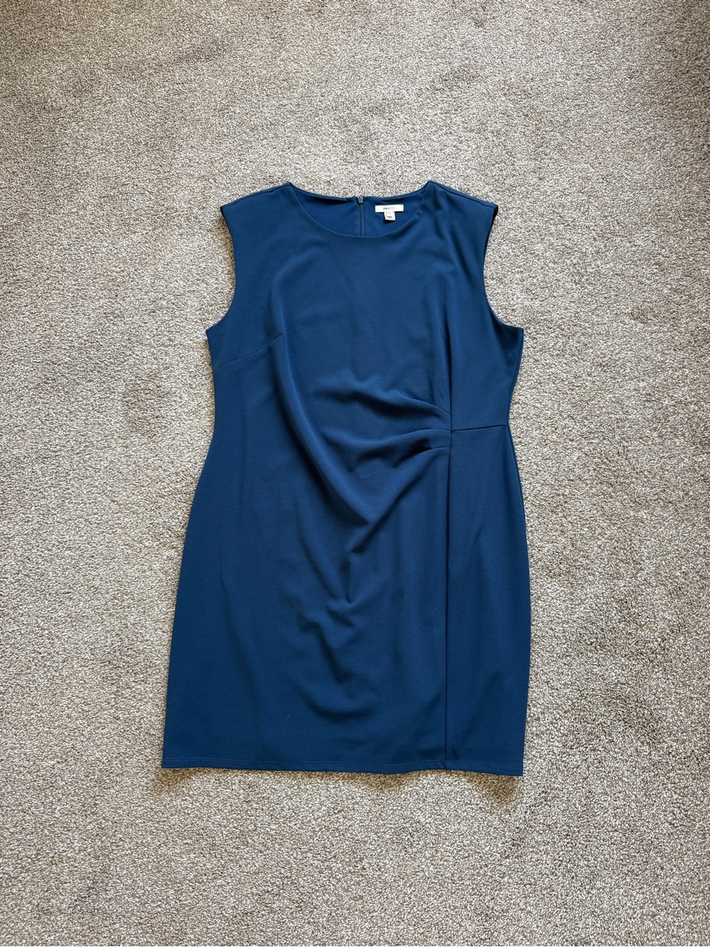 RW&CO. Navy Sleeveless Midi Sheath Dress